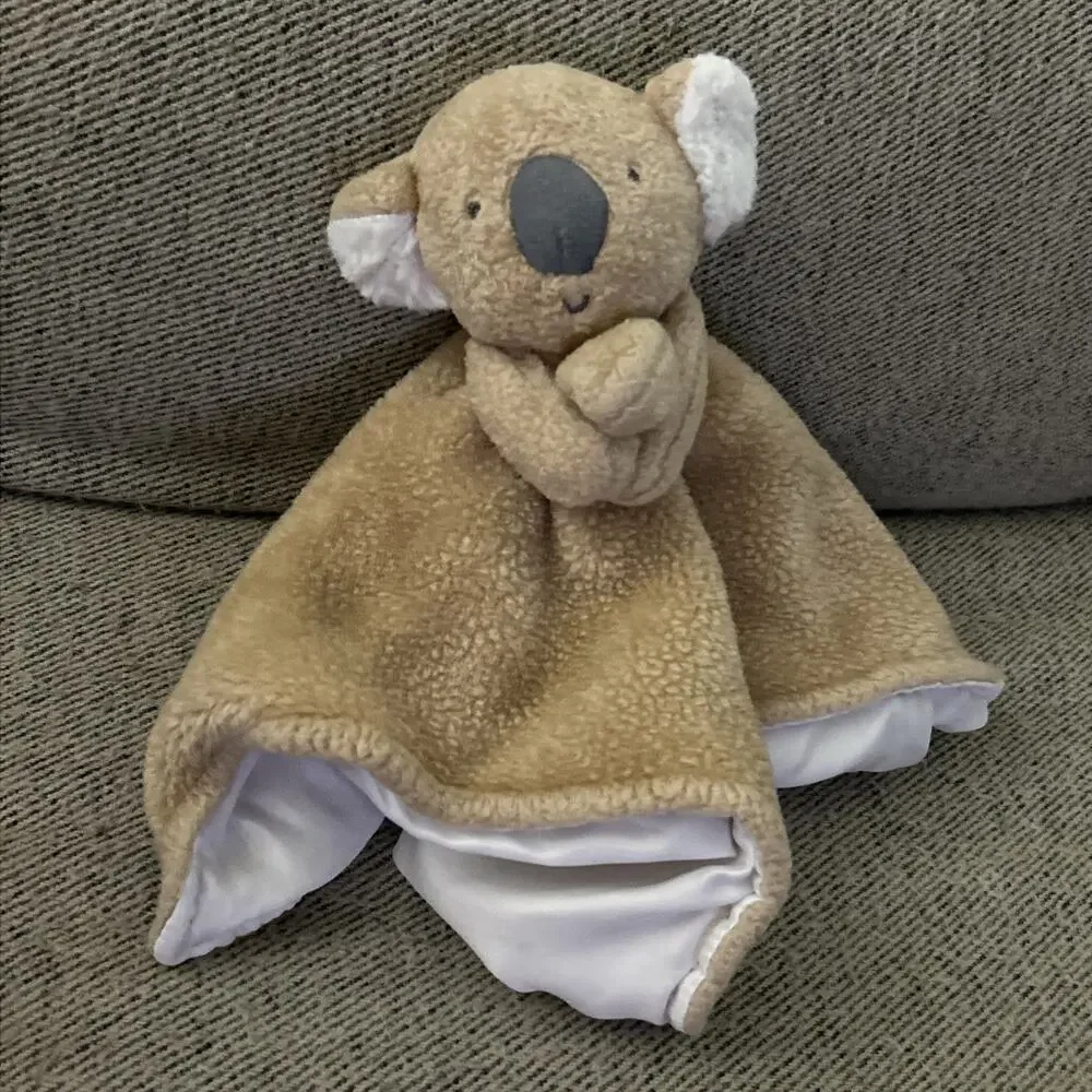 Carter's Child of Mine Koala Bear Lovey 13” Security Blanket Plush Brown